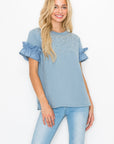 JOH |Kellie Cotton Knit Top with Studs