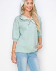 Karnie Prima Cotton Knit Top with Sparkling Studs & Detachable Hoodie