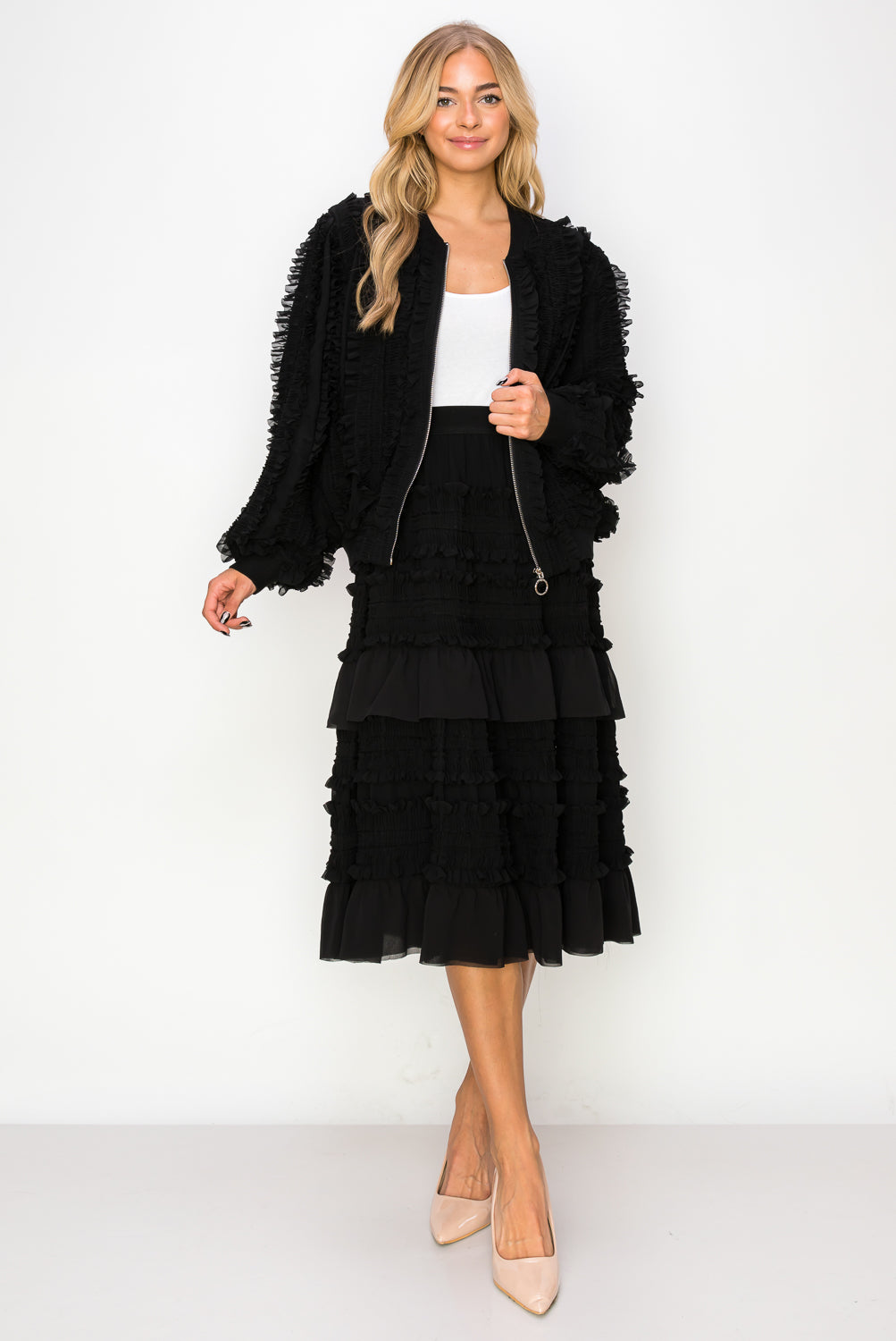 JOH |Willa Lace Ruffled Skirt