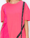 Rebecca Pointe Knit Top with Grosgrain Ribbon & Pearls