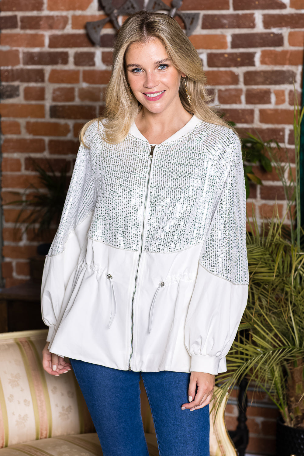 Jane Woven Sequin Jacket