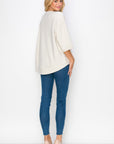 Karen Knit Crepe Top with Front Pocket