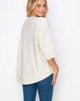 Karen Knit Crepe Top with Front Pocket