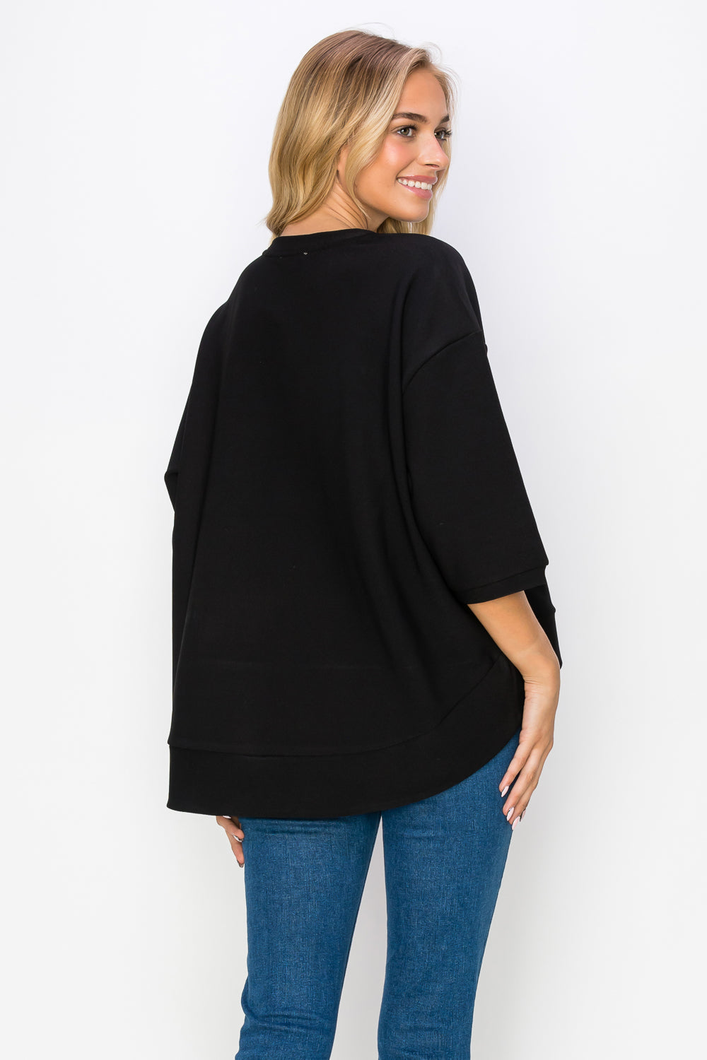 Karen Knit Crepe Top - Dark Colors