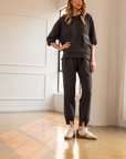 Katie Crepe Knit Pant - Dark Colors