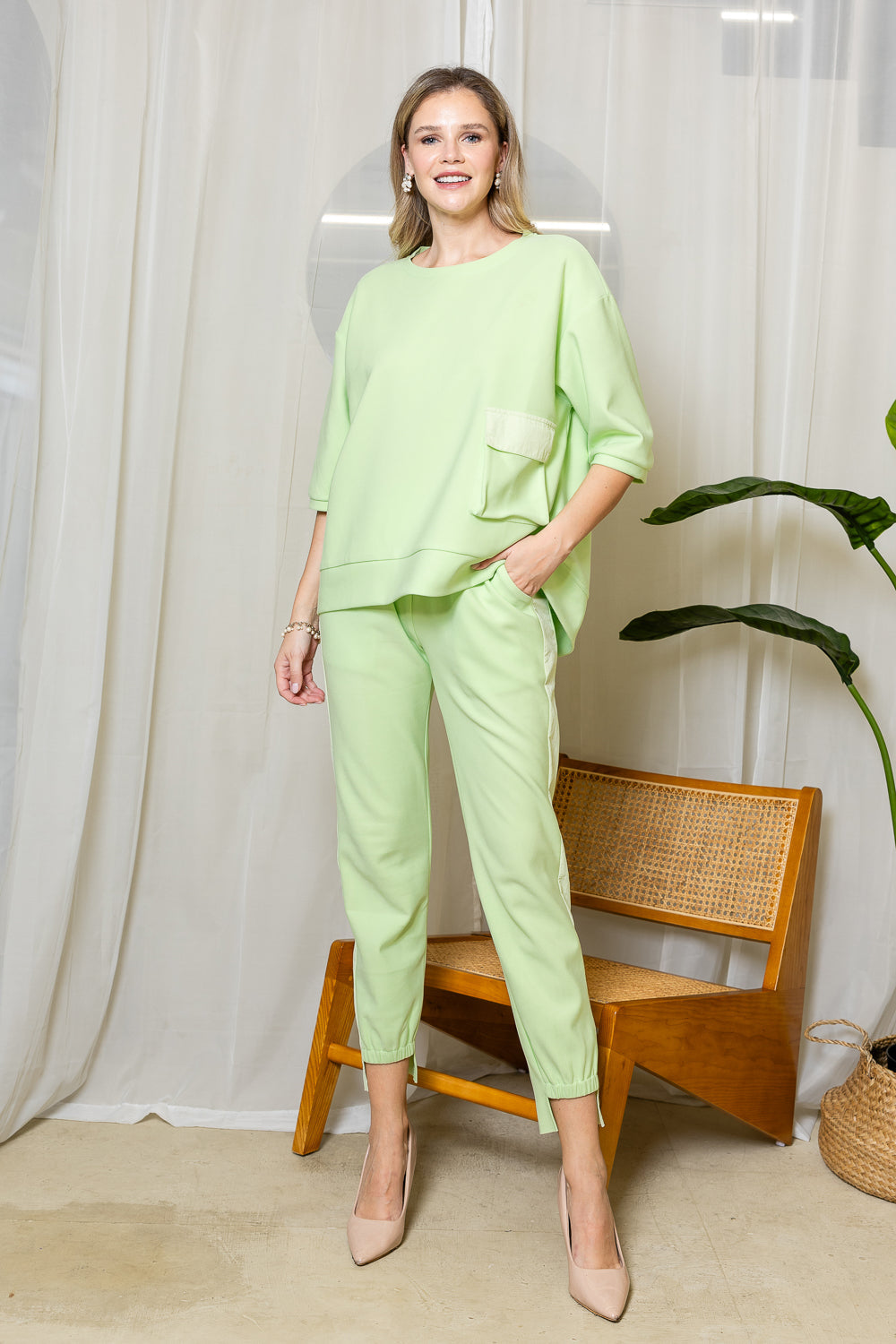 Karen Knit Crepe Top