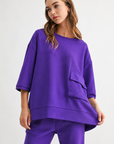 Karen Knit Crepe Top - Dark Colors