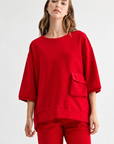 Karen Knit Crepe Top - Dark Colors