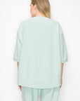 Karen Knit Crepe Top with Front Pocket