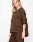 Karen Knit Crepe Top - Dark Colors