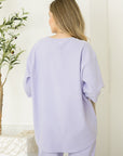 Karen Knit Crepe Top with Front Pocket