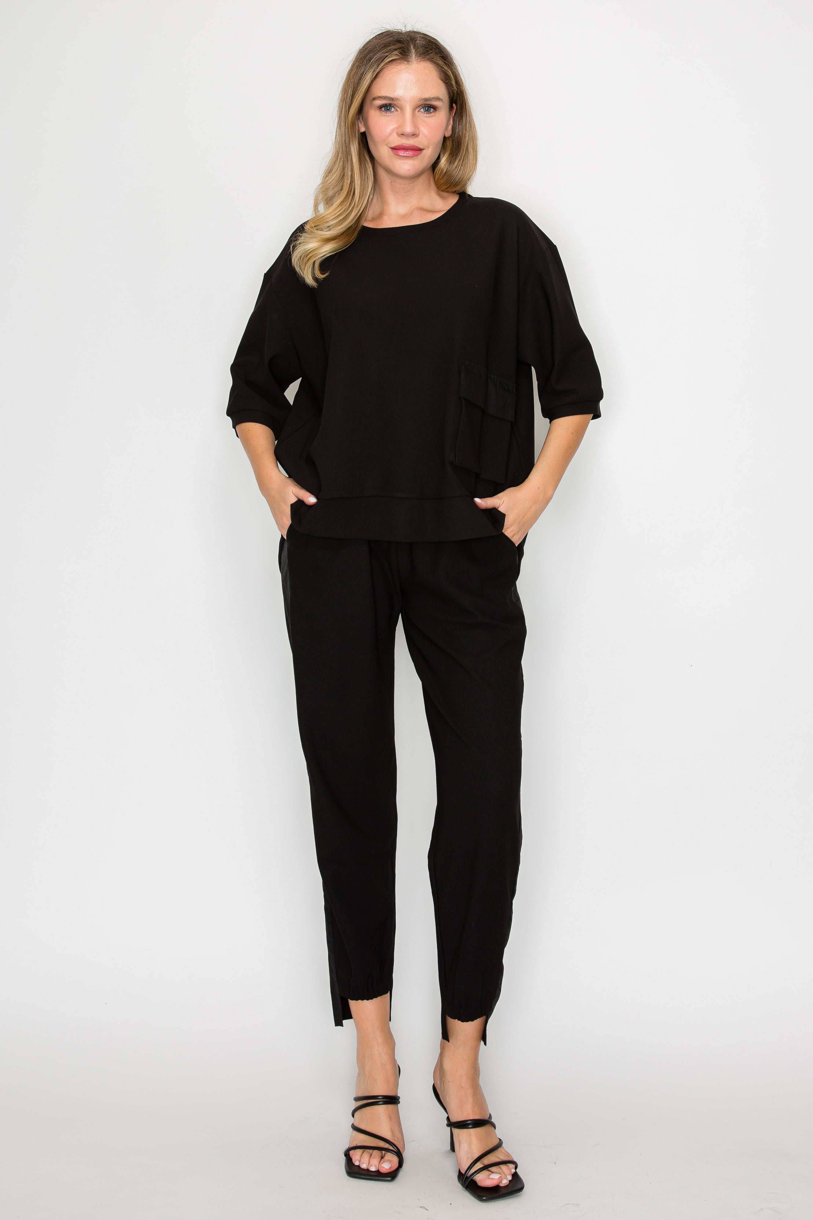 Karen Knit Crepe Top