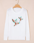Mallard Drop Shoulder Long Sleeve Pullover Sweater