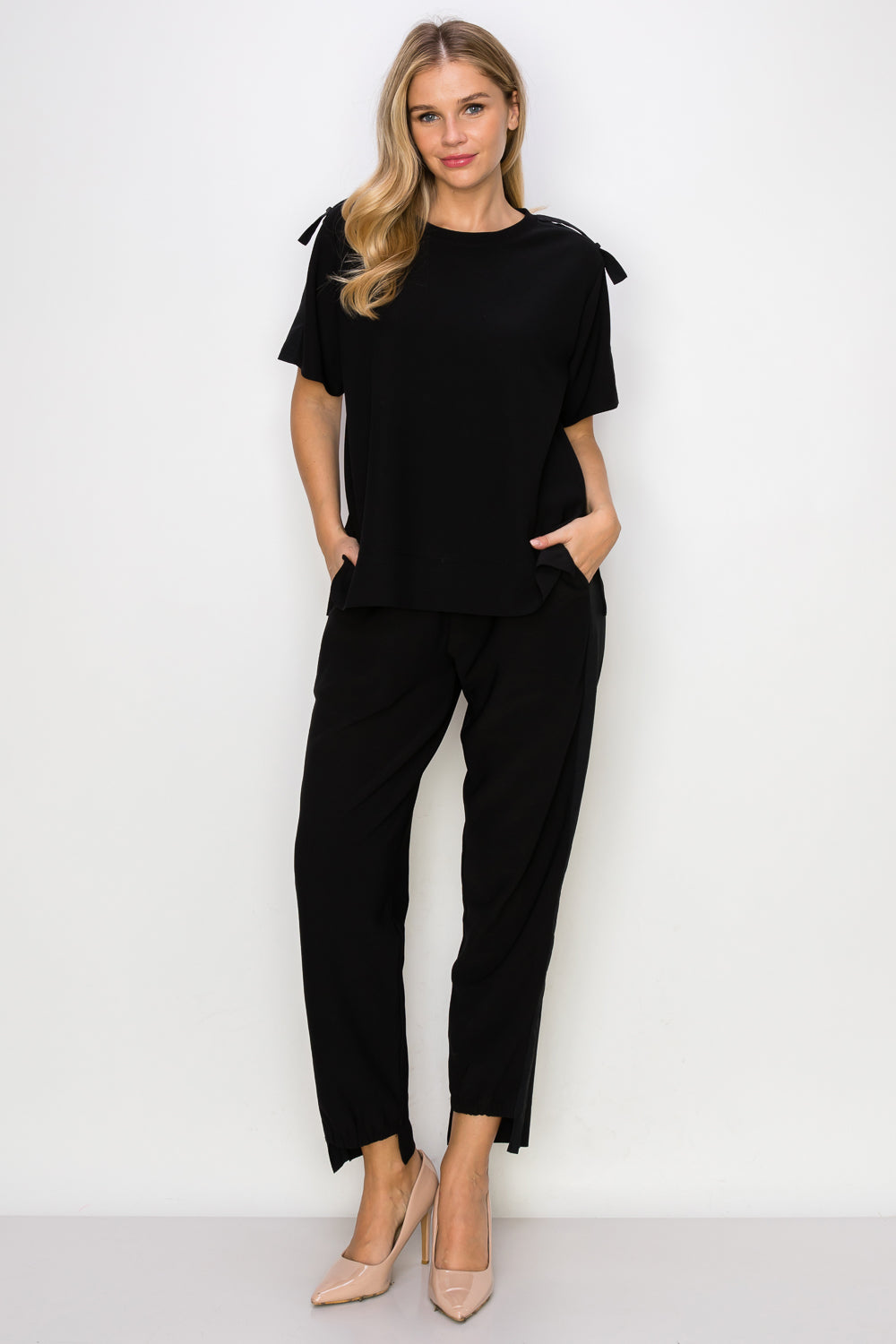 Katie Crepe Knit Pant - Dark Colors