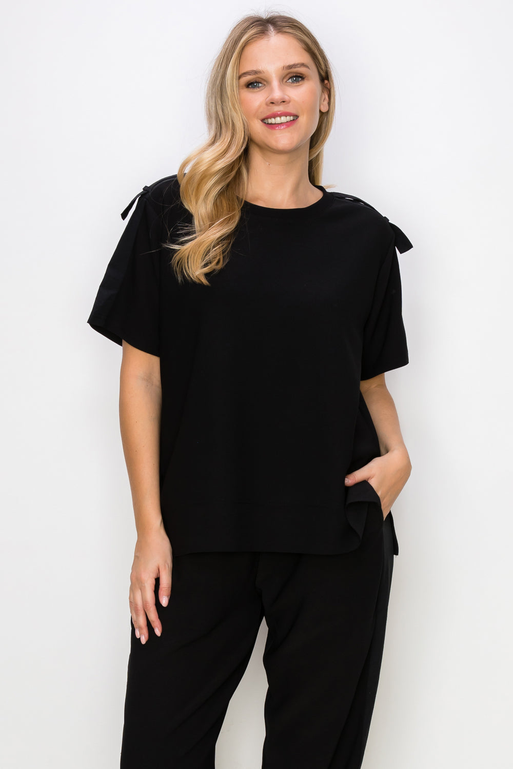 Kate Knit Crepe Top