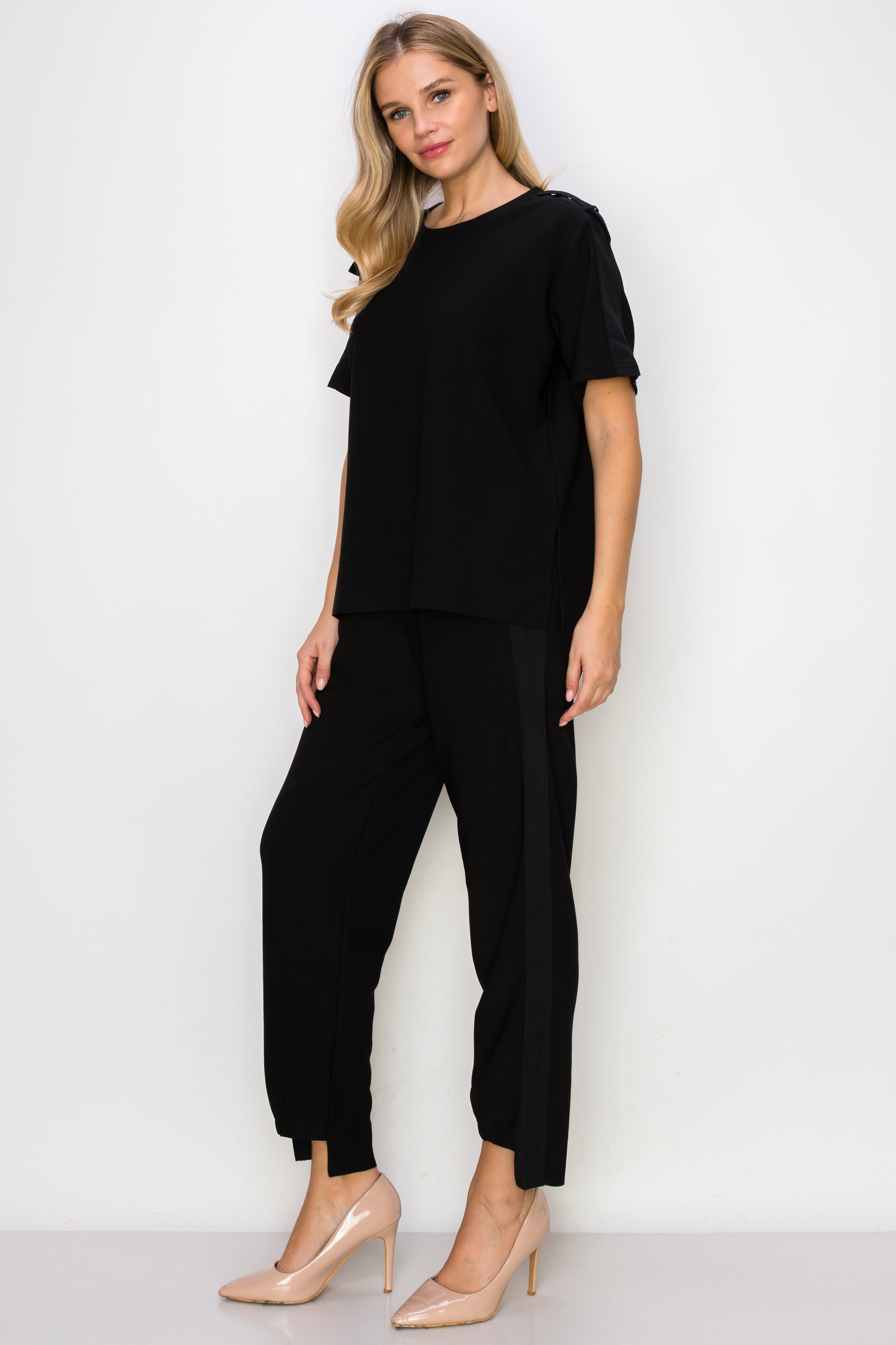 Katie Crepe Knit Pant - Dark Colors