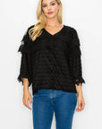 Kelly Anne Stretch Knit Mesh & Lace Top