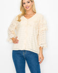 Kelly Anne Stretch Knit Mesh & Lace Top