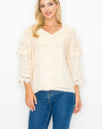 Kelly Anne Stretch Knit Mesh & Lace Top