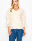 Kelly Anne Stretch Knit Mesh & Lace Top