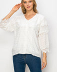 Kelly Anne Stretch Knit Mesh & Lace Top