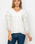 Kelly Anne Stretch Knit Mesh & Lace Top