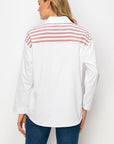 Willette Top with Stripe Front Ties