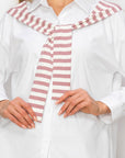 Willette Top with Stripe Front Ties