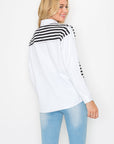 Willette Top with Stripe Front Ties