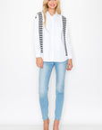 Willette Top with Stripe Front Ties