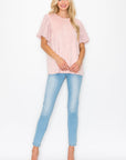 Adelle Stretch Suede Top with Lace