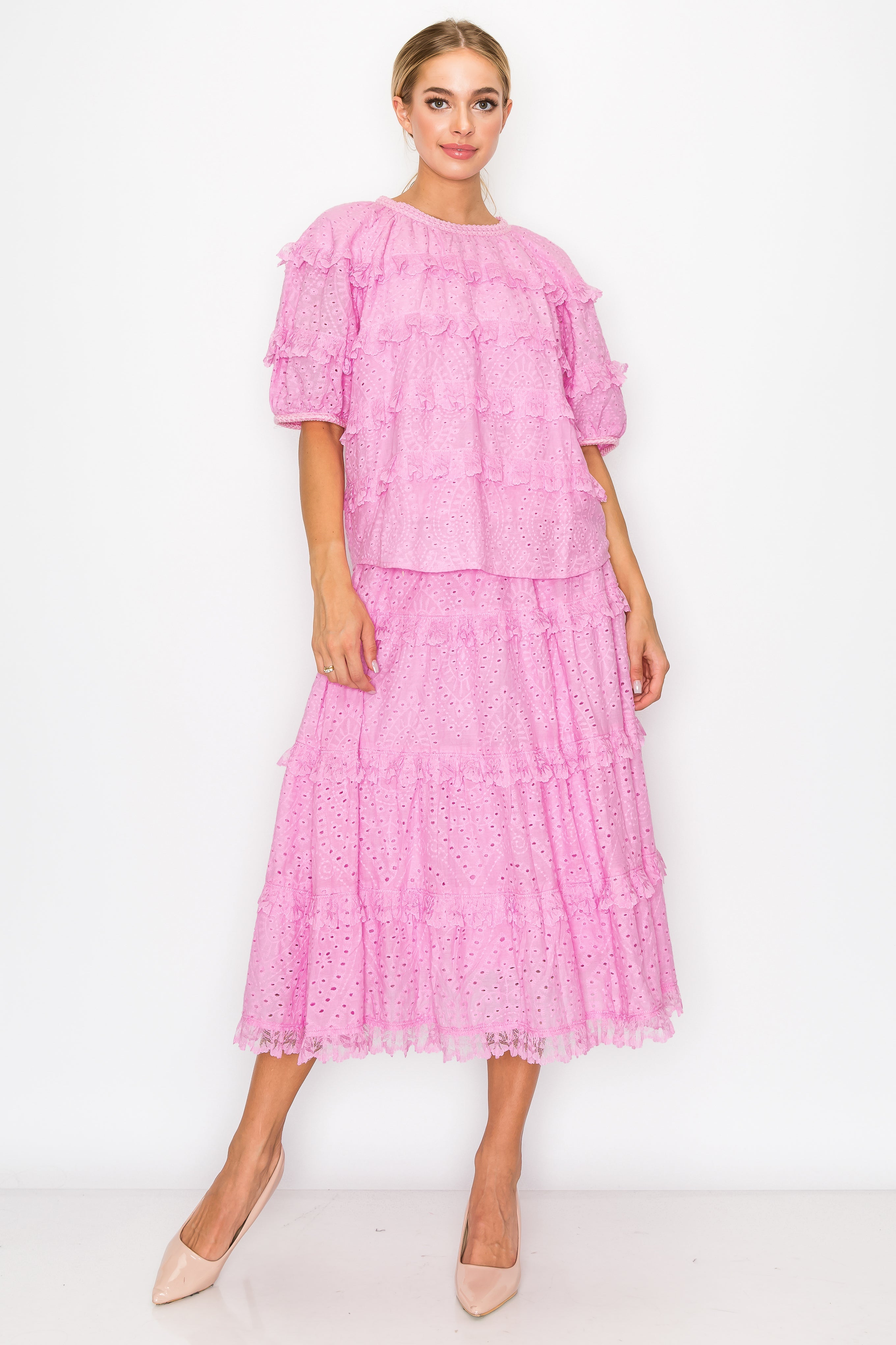 JOH | Lizzie Cotton Lace Eyelet Skirt