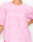 Laura Cotton Lace Eyelet Top