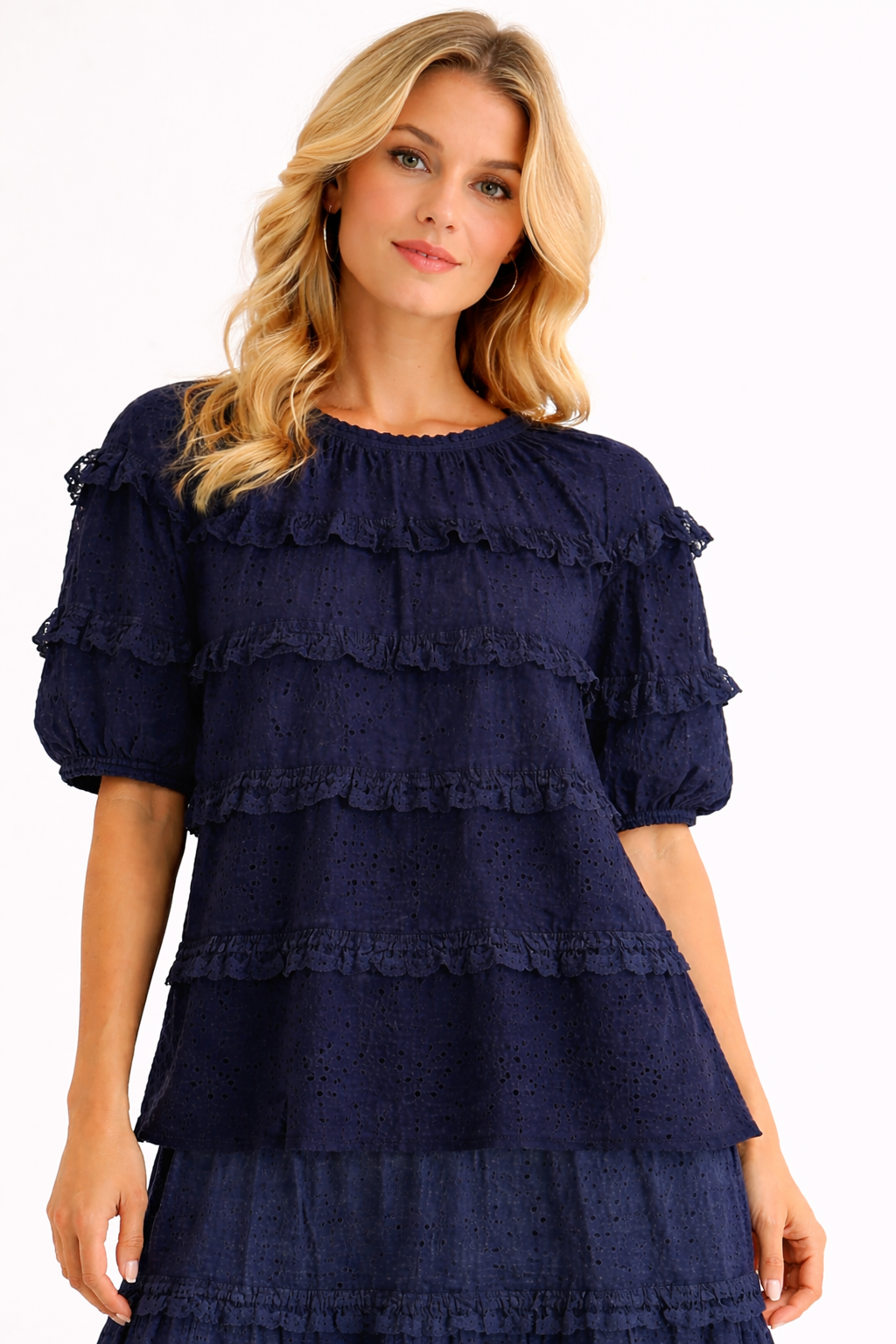 JOH | Laura Cotton Lace Eyelet Top