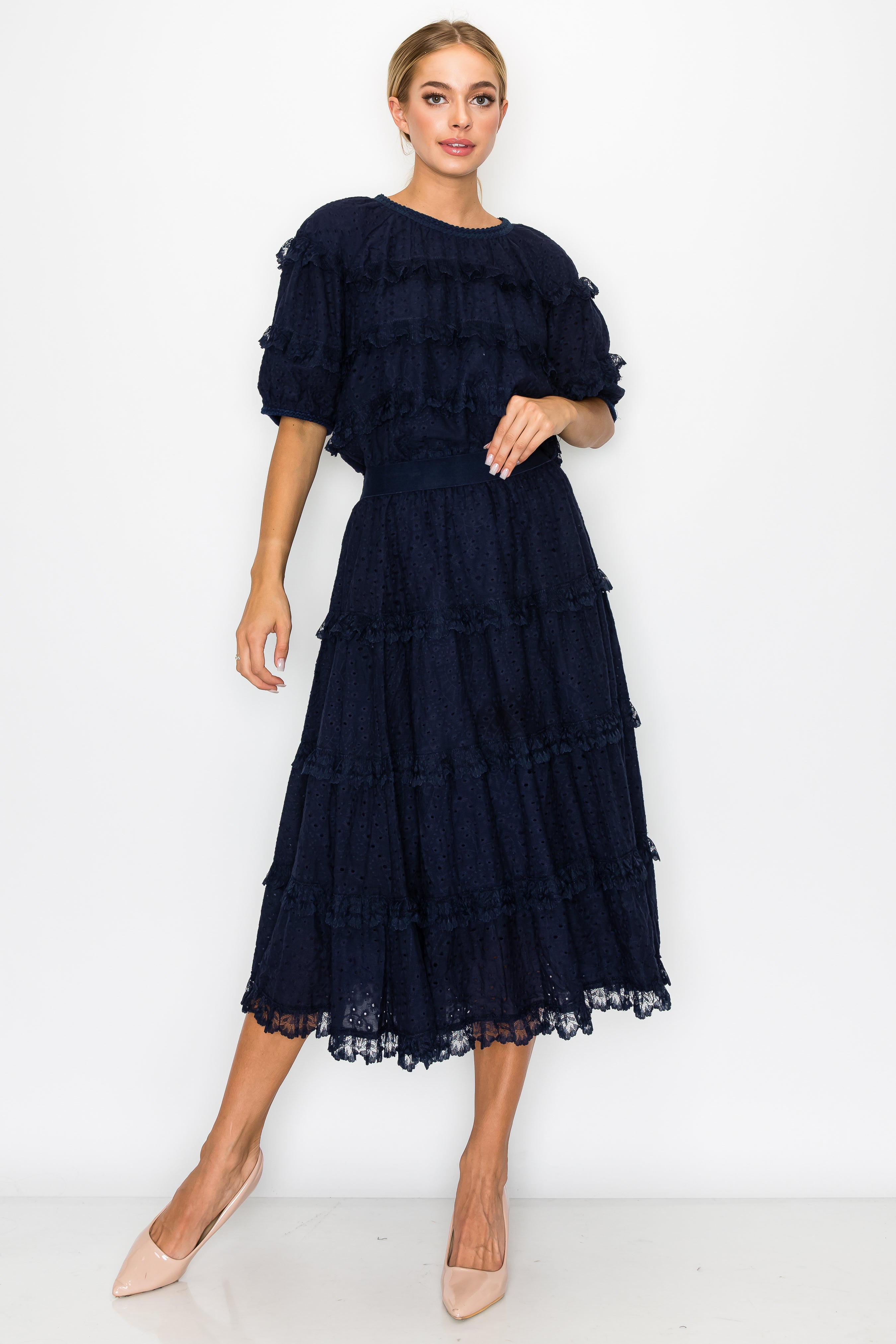 JOH | Laura Cotton Lace Eyelet Top