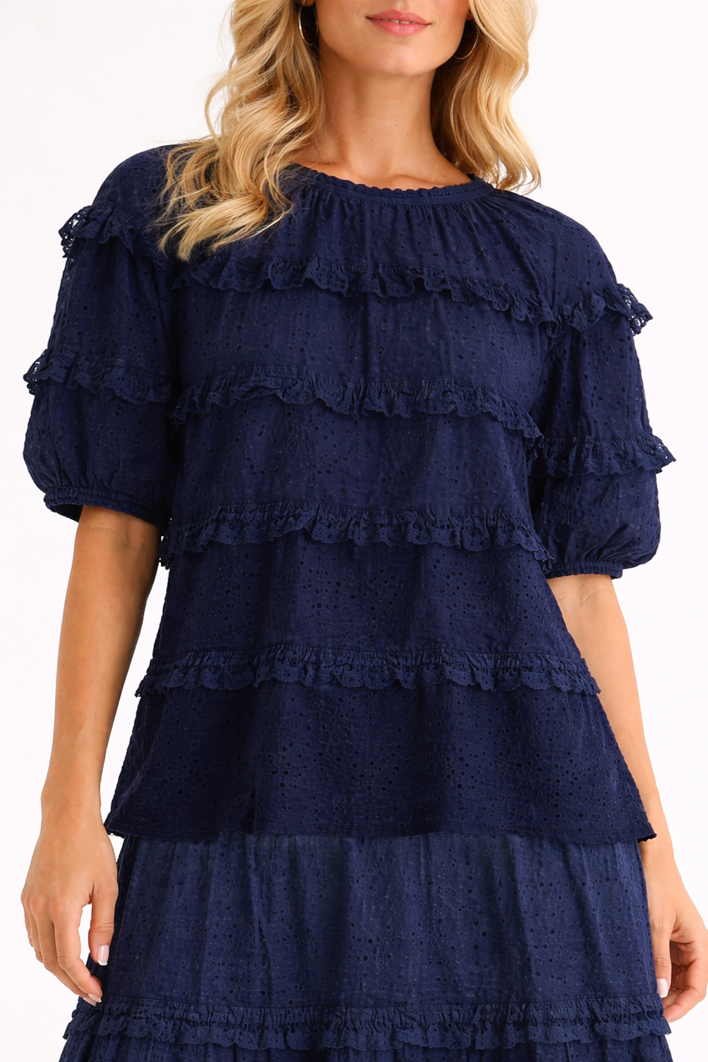 JOH | Laura Cotton Lace Eyelet Top