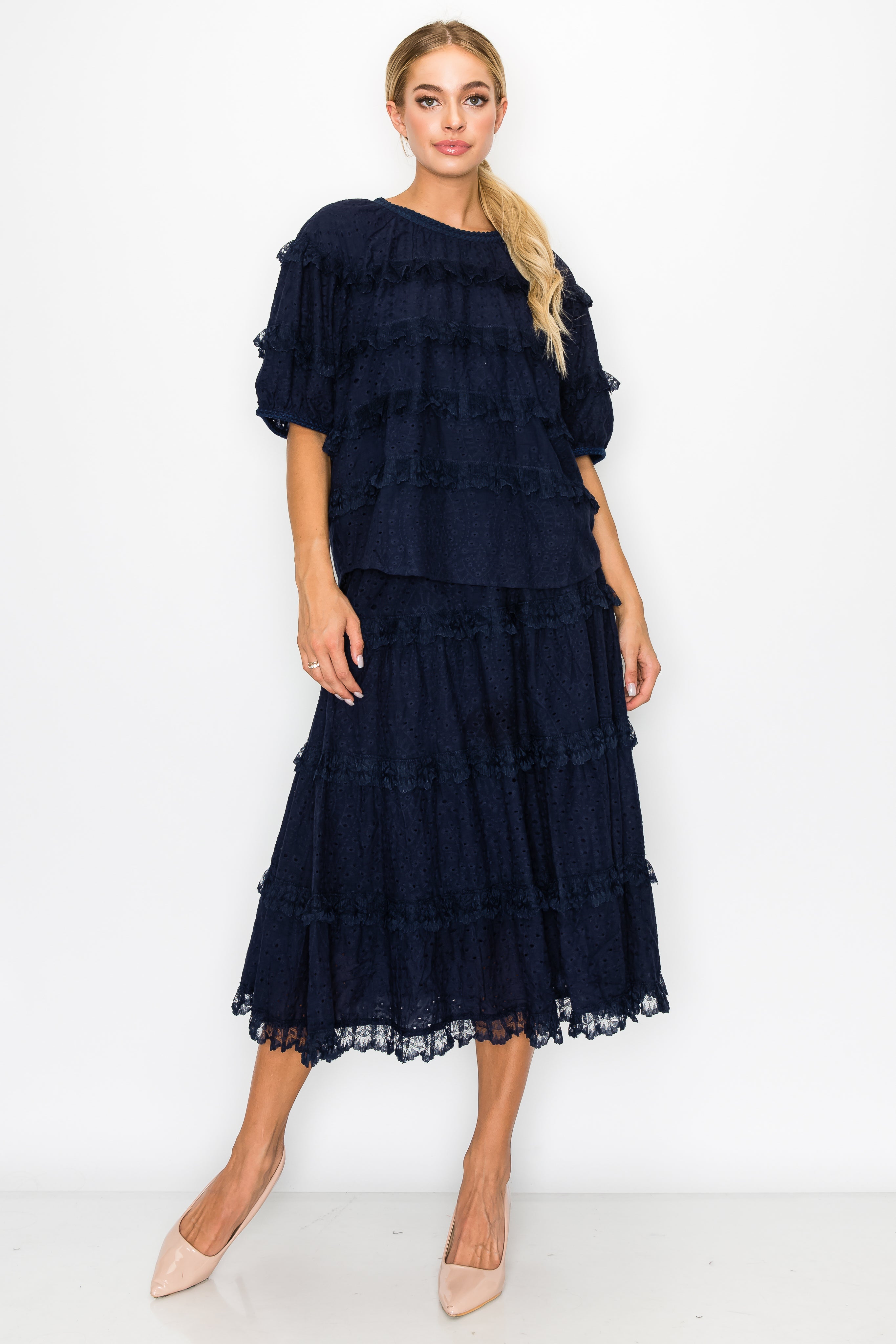 JOH | Lizzie Cotton Lace Eyelet Skirt