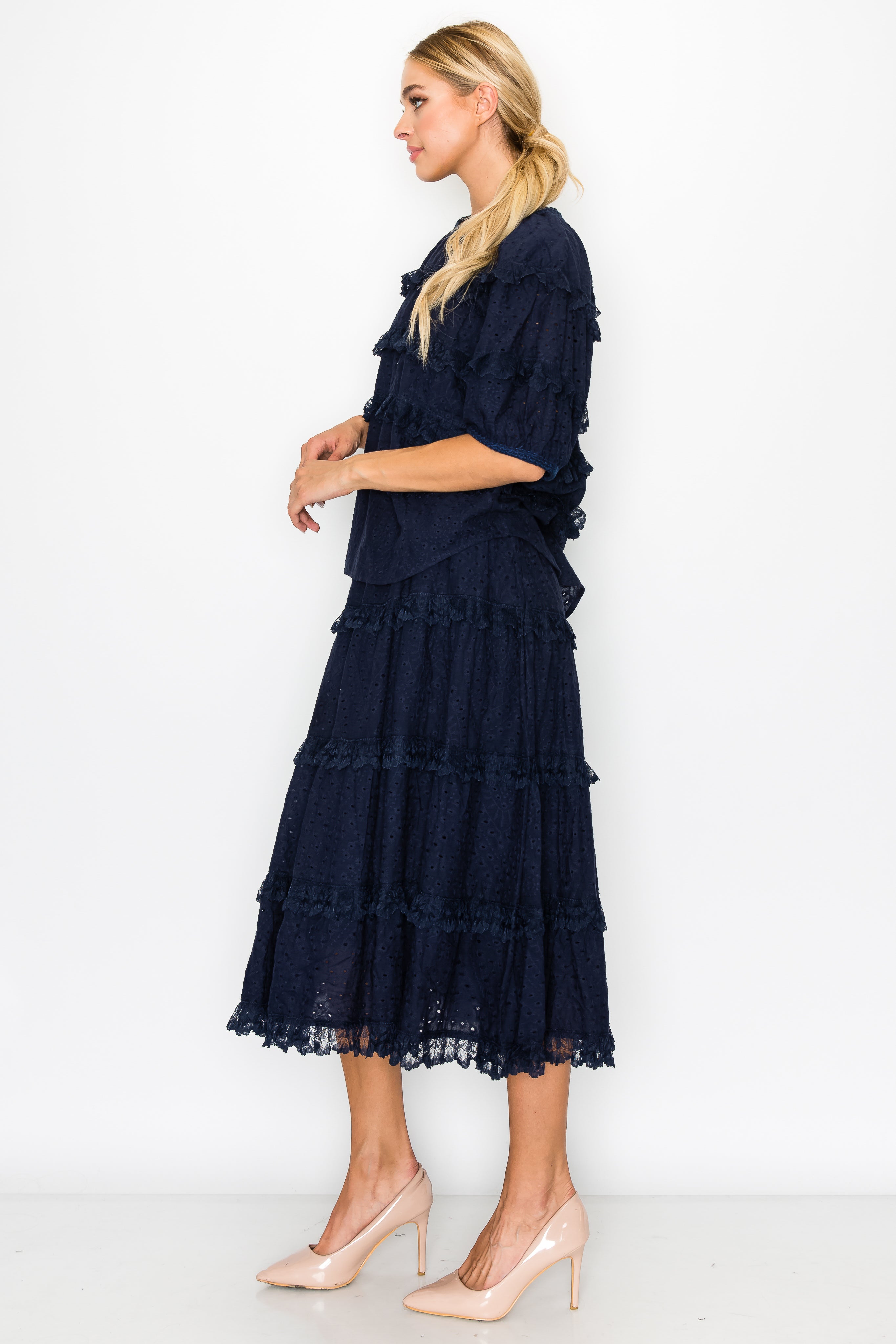 JOH | Laura Cotton Lace Eyelet Top