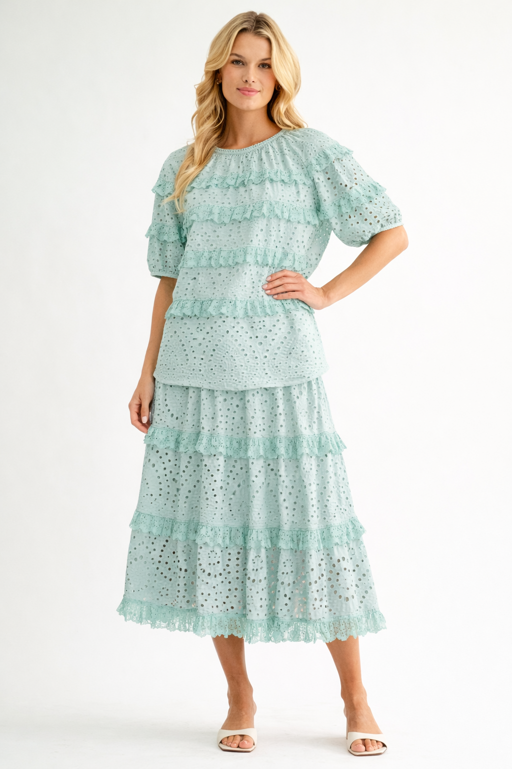 JOH | Lizzie Cotton Lace Eyelet Skirt