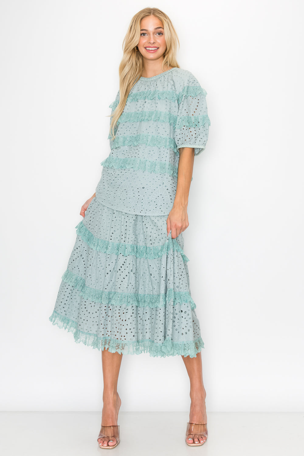 JOH | Laura Cotton Lace Eyelet Top