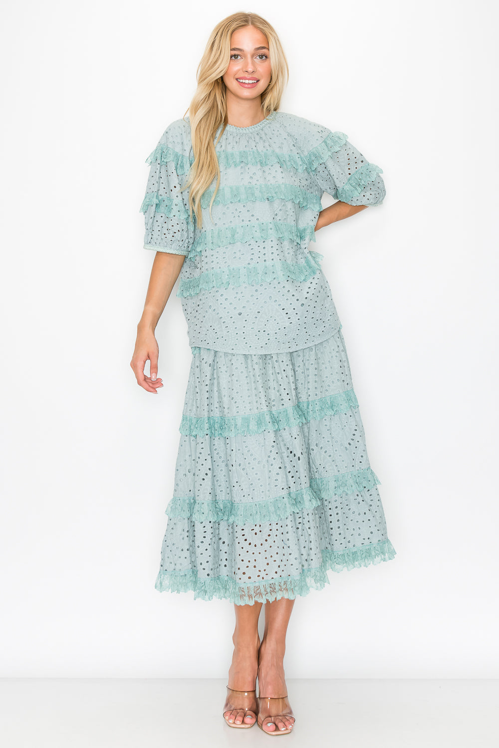 JOH | Lizzie Cotton Lace Eyelet Skirt