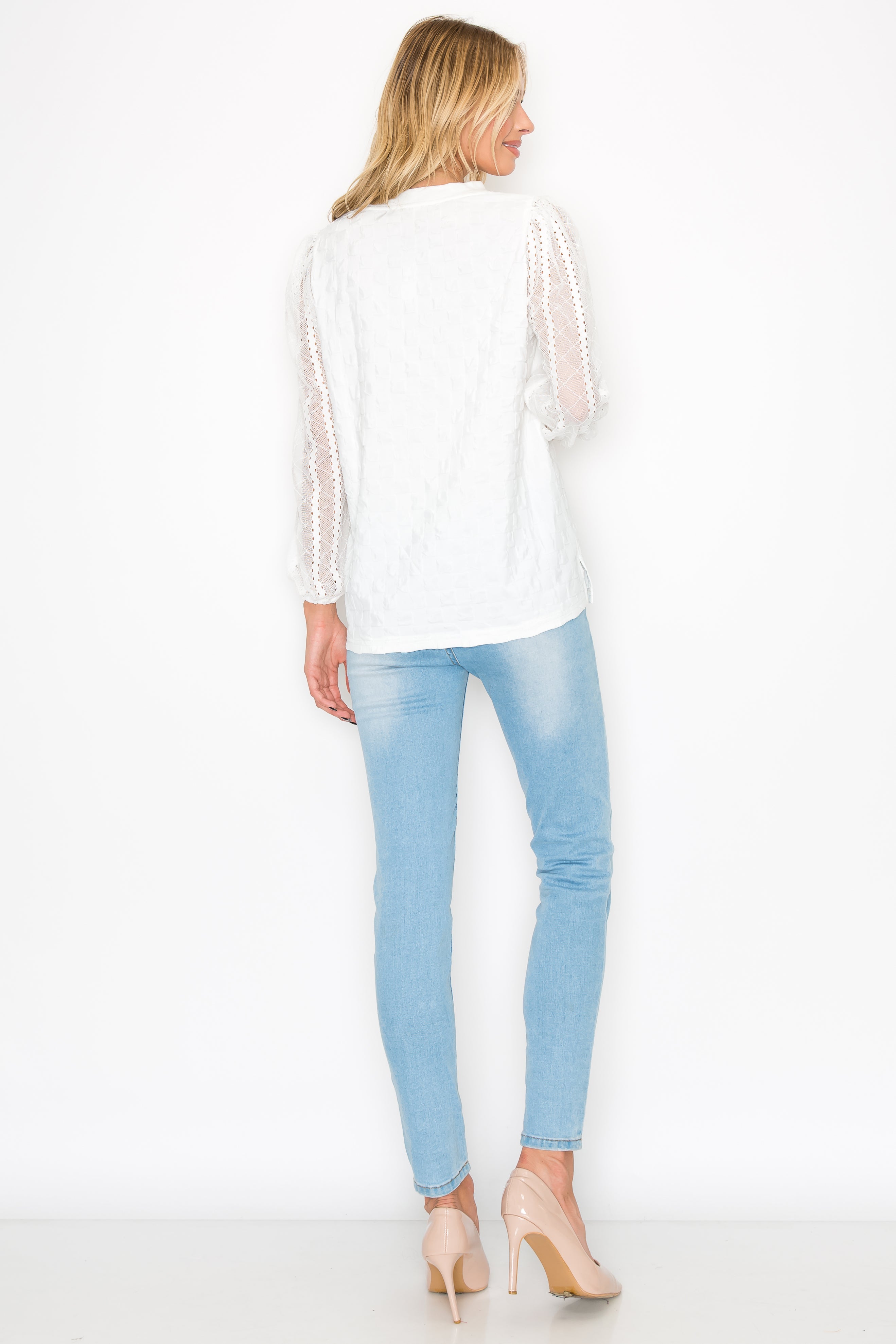 Connie Textured Lace Top