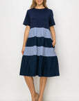 Romi Cotton Dress with Stripes