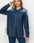 Dani Denim Shirt with Novelty Back Pleating