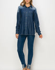 Dani Denim Shirt with Novelty Back Pleating