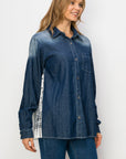 Dani Denim Shirt with Novelty Back Pleating