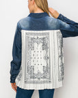 Dani Denim Shirt with Novelty Back Pleating