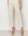 Karine Crepe Knit Pant with Beading Trim