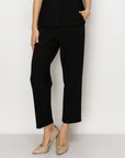 Karine Crepe Knit Pant with Beading Trim