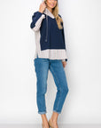 Rickie Pointe Knit Top with Stripe Hoodie